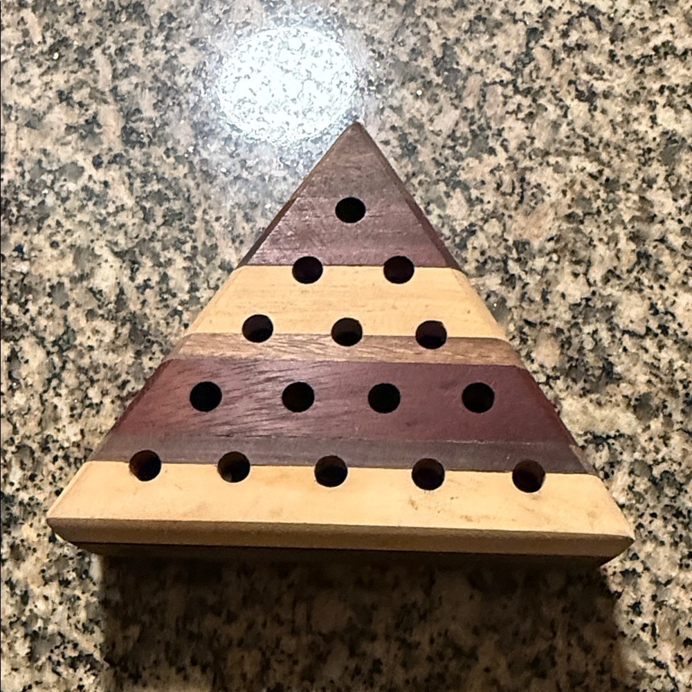 Wooden Triangle Peg Game